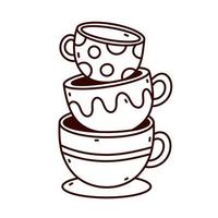 Cute mug doodle vector