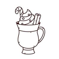 Cute mug doodle vector