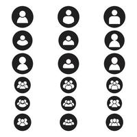 Simple Set of User Icon. Single User Icon. Multiple User Icon. User Icon with circle. vector