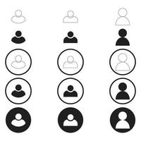 Simple Set of User Icon. Single User Icon. Multiple User Icon. User Icon with circle. vector