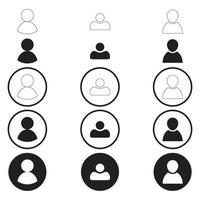 Simple Set of User Icon. Single User Icon. Multiple User Icon. User Icon with circle. vector