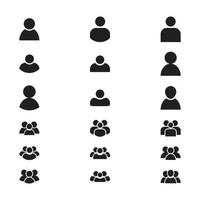 Simple Set of User Icon. Single User Icon. Multiple User Icon. User Icon with circle. vector