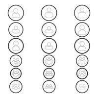 Simple Set of User Icon. Single User Icon. Multiple User Icon. User Icon with circle. vector