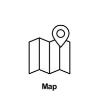 Map vector icon illustration