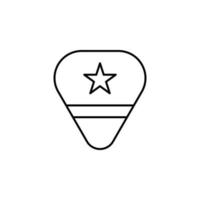 rock, pick, star vector icon illustration