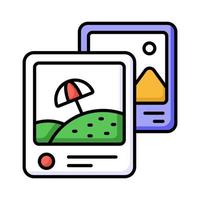 An icon of beautiful landscape images in modern style, easy to use icon vector