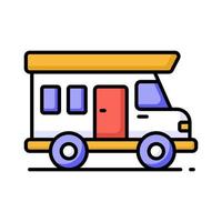 Grab this amazing vector of bus in modern style, Efficient and convenient transportation