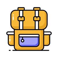 viaje mochila vector diseño, excursionismo bolso icono fácil a utilizar en web, móvil y todas presentación proyecto