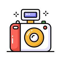 Camera vector design in modern and trendy style, photography device icon