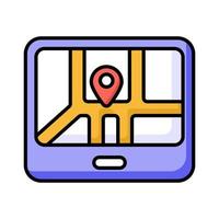 Check this beautiful icon of gps device in editable style, easy to use icon vector