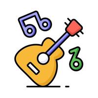 A string musical instrument vector design, premium icon of guitar in modern style