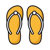 An icon of flip flops in modern style isolated on white background, editable vector