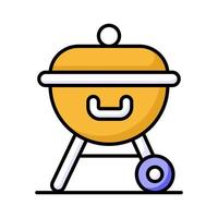 An amazing Bbq grill vector design in modern style, easy to use icon