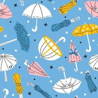 seamless background pattern with umbrellas vector