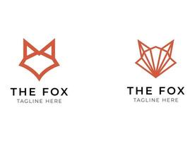 creative fox Animal Modern Simple Design Concept logo vector