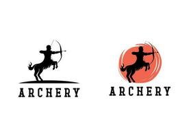 Abstract logo archery, finansial and sport symbol vector