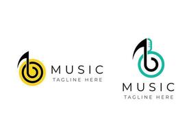 Pulse music element logo. Music Logo Design. Singer, recording, record logo vector. vector