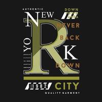 new york city graphic typography vector, t shirt design, illustration, good for casual style vector