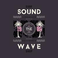 sound the wave long beach, vector t shirt print, typography graphic design, and other use