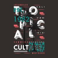 tropical culture long beach, vector t shirt print, typography graphic design, and other use