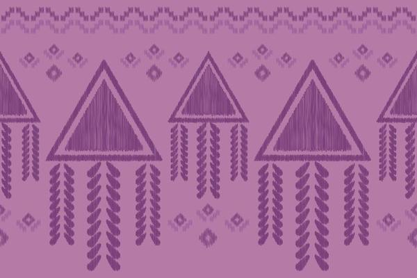 Ethnic Ikat fabric pattern geometric style.African Ikat embroidery Ethnic oriental pattern violet purple background. Abstract,vector,illustration.For texture,clothing,scraf,decoration,carpet.