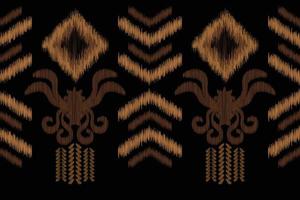 Ethnic Ikat fabric pattern geometric style.African Ikat embroidery Ethnic oriental pattern black background. Abstract,vector,illustration.For texture,clothing,scraf,decoration,carpet. vector