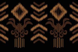 Ethnic Ikat fabric pattern geometric style.African Ikat embroidery Ethnic oriental pattern black background. Abstract,vector,illustration.For texture,clothing,scraf,decoration,carpet. vector