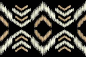 Ethnic Ikat fabric pattern geometric style.African Ikat embroidery Ethnic oriental pattern black background. Abstract,vector,illustration.For texture,clothing,scraf,decoration,carpet. vector