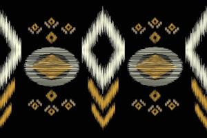 Ethnic Ikat fabric pattern geometric style.African Ikat embroidery Ethnic oriental pattern black background. Abstract,vector,illustration.For texture,clothing,scraf,decoration,carpet. vector