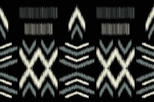 Ethnic Ikat fabric pattern geometric style.African Ikat embroidery Ethnic oriental pattern black background. Abstract,vector,illustration.For texture,clothing,scraf,decoration,carpet. vector