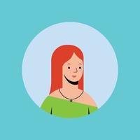 mujer avatar icono vector