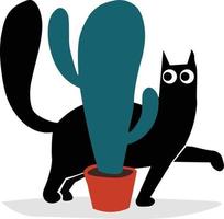 Walking and hide cat vector