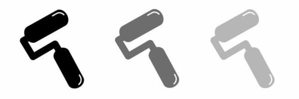 Paint roller icon illustration set for business. Stock vector illustration.