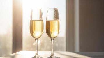 Champagne glasses. Illustration photo