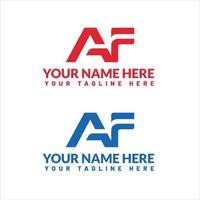 af letra logo o af texto logo y af palabra logo diseño. vector