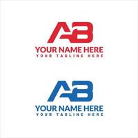 AB letter logo or ab text logo and ab word logo design. vector