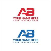 ab letra logo o ab texto logo y ab palabra logo diseño. vector