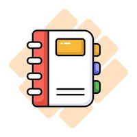 contact book icon represents a digital address book or directory used for storing and organizing contact information, an amazing design vector