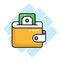 Premium vector design of wallet, an icon of billfold wallet, money wallet icon in catchy style