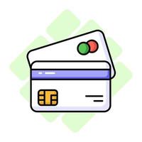Atm card vector design in modern style, card for online payments and cash withdrawal