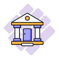 An icon of bank building in modern style, easy to use vector, premium design vector