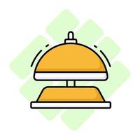 Check this beautiful design hotel bell icon in trendy style, editable vector