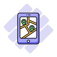 Mobile navigation vector design in modern style, easy to use icon