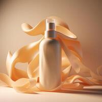 Cosmetic skincare cream bottle. Illustration photo