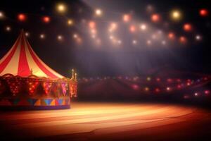 Circus background. Illustration AI Generative photo