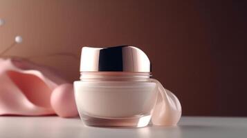 Cosmetic skincare cream bottle. Illustration photo