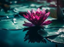 Water lilly natural background. Illustration photo