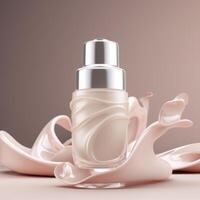 Cosmetic skincare cream bottle. Illustration photo