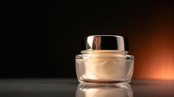 Cosmetic skincare cream bottle. Illustration photo