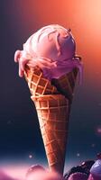 Sweet ice cream. Illustration photo